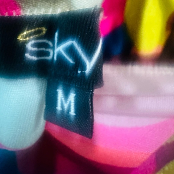 SKY: Silk Floral Mini Dress, Medium - Picture 4 of 5